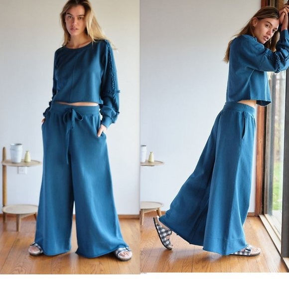 Anthropologie Sweaters - Anthropologie Corrie Wide-Leg Lounge Set NWT